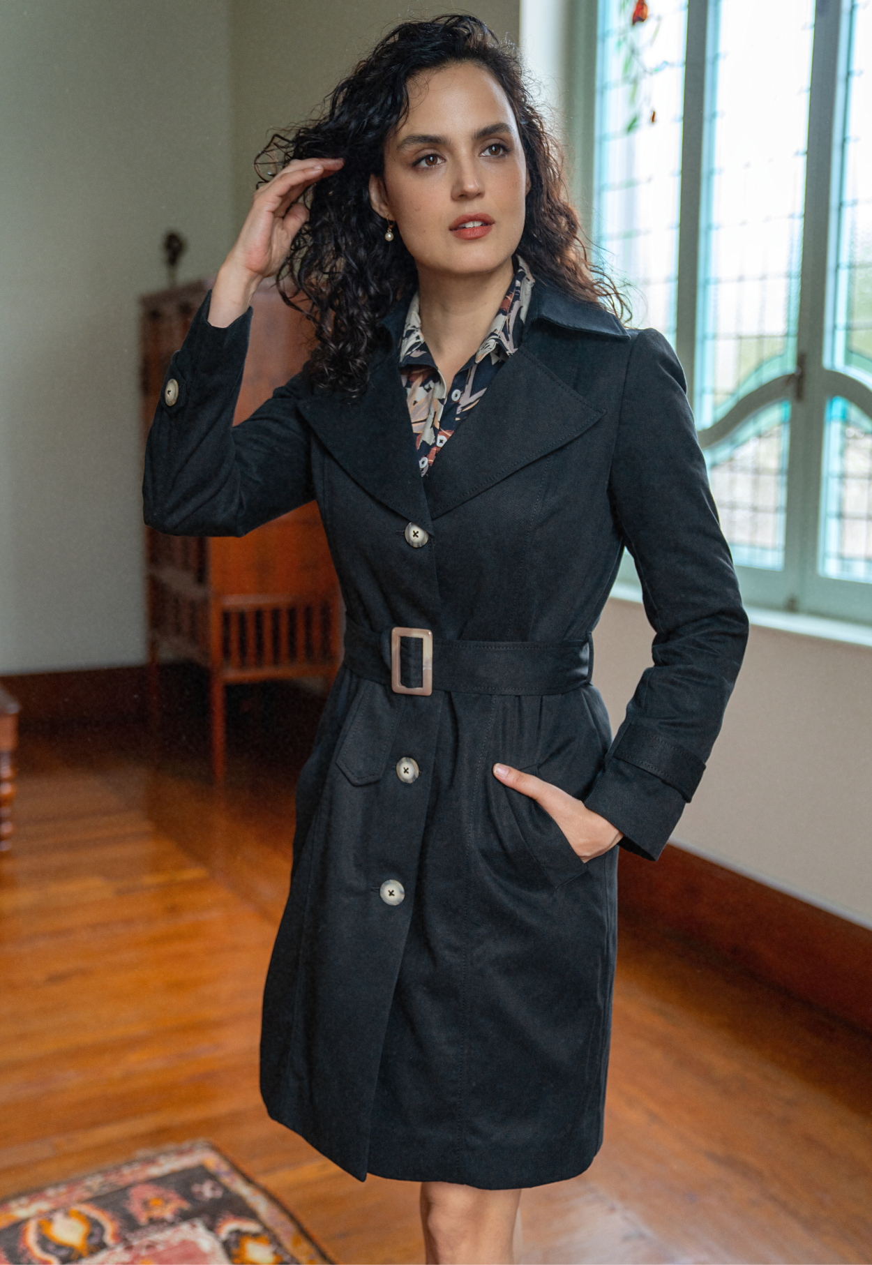 Naomi Black Trench Coat