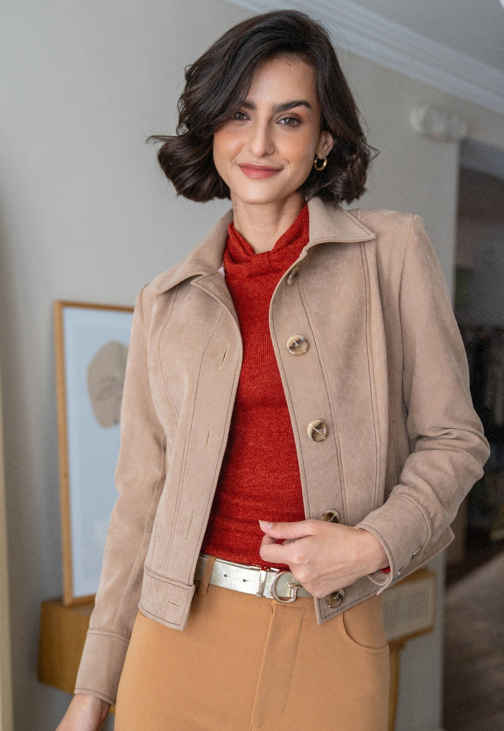 Afrika Madera Cropped Jacket