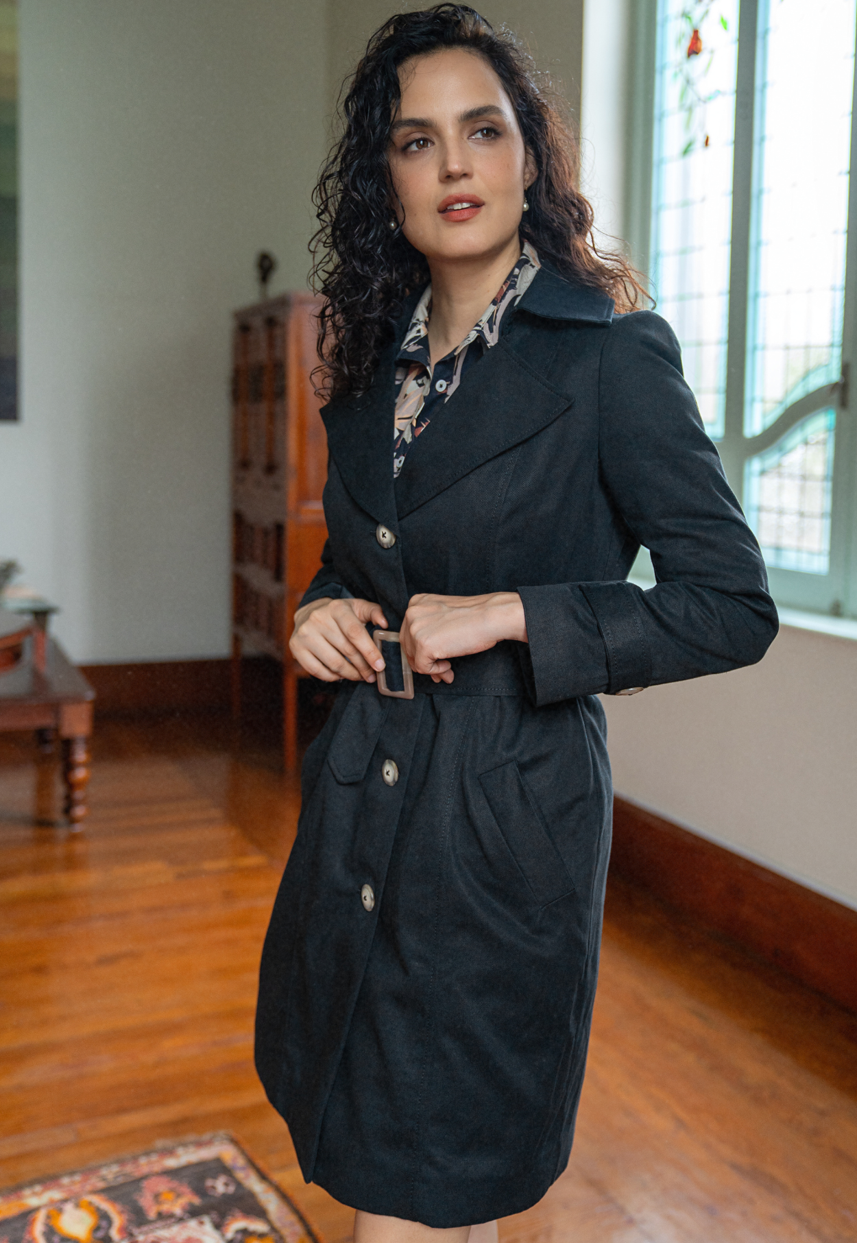 Naomi Black Trench Coat