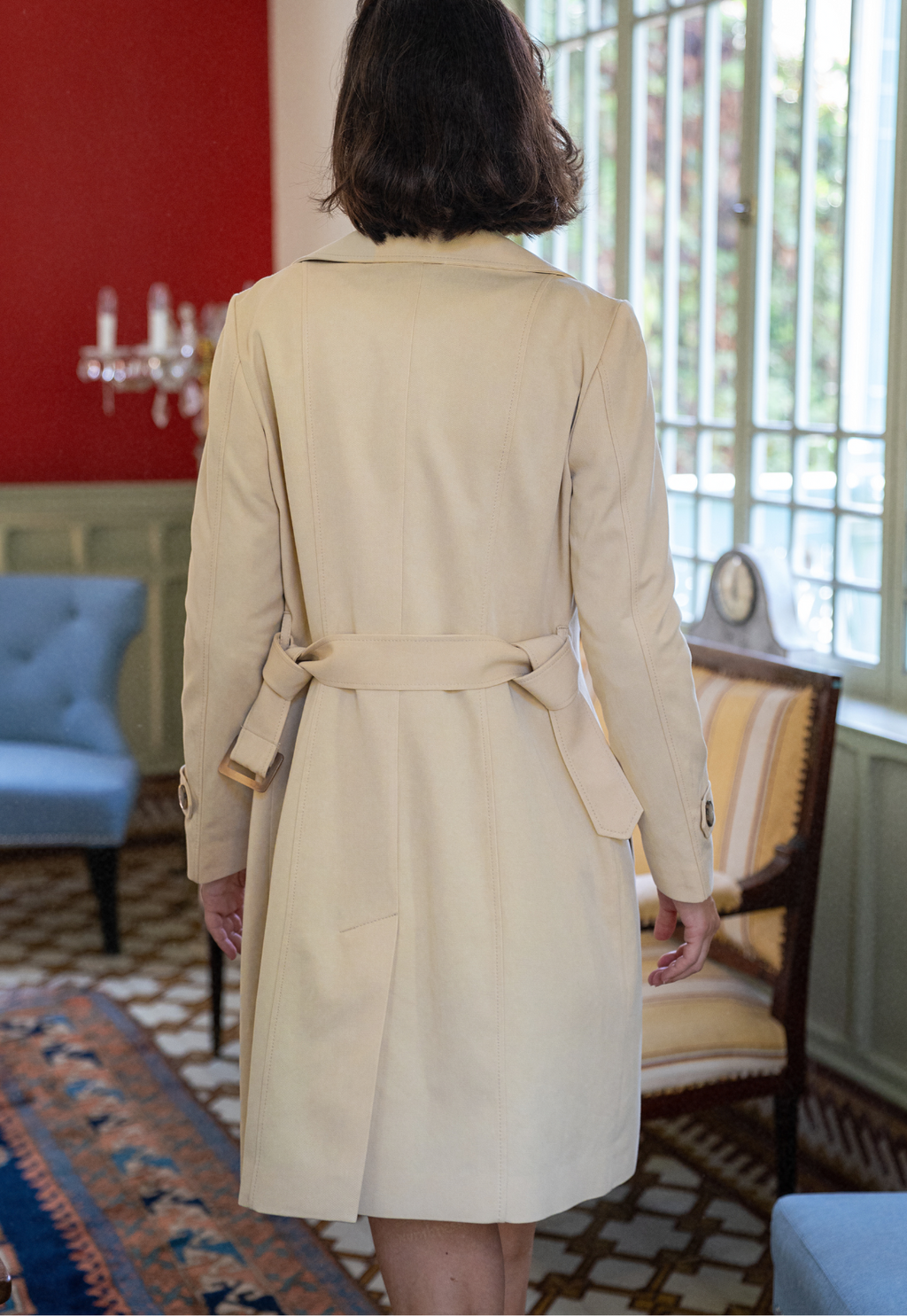 Naomi Beige Trench Coat