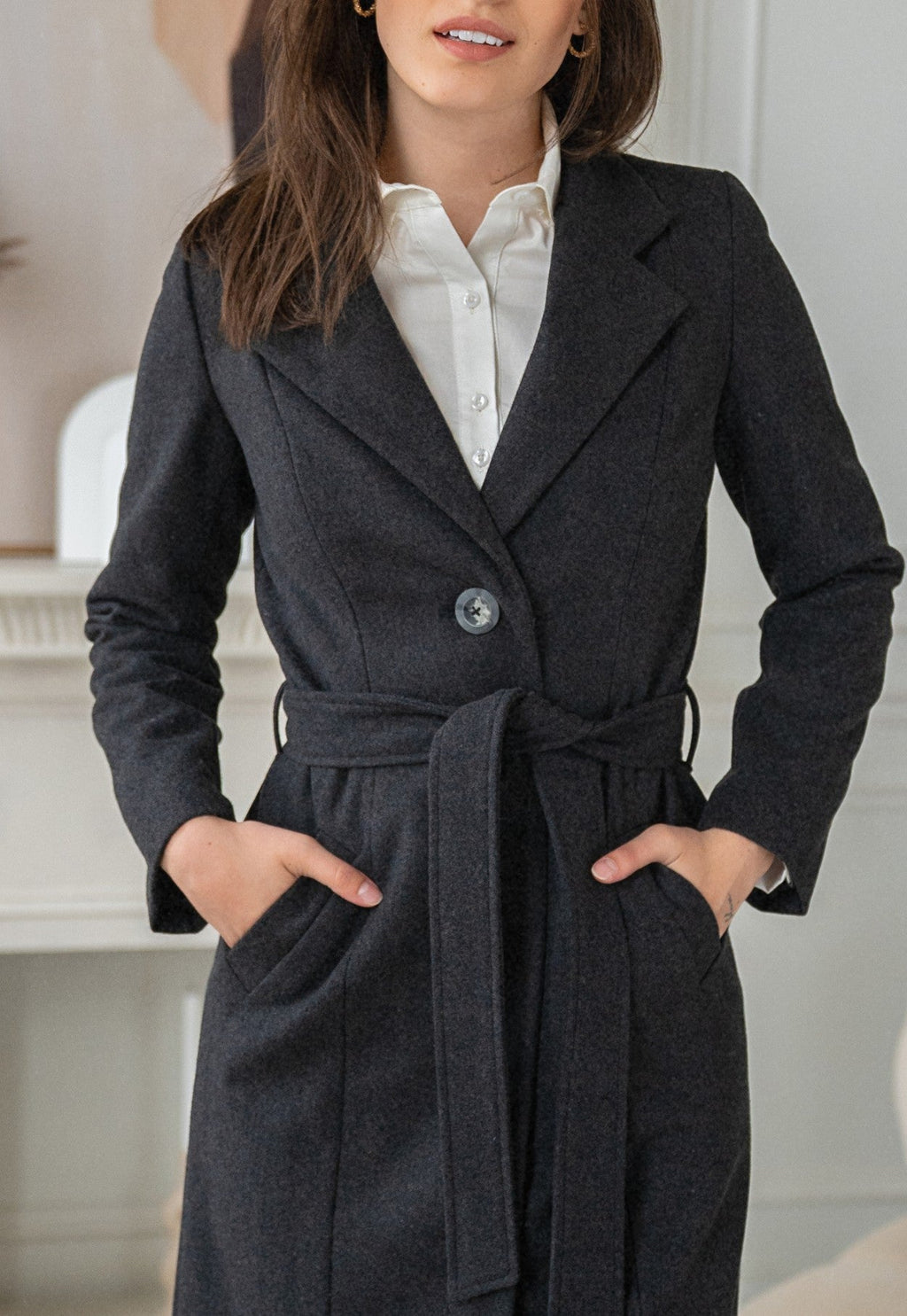 Valencia Grey Wool Coat