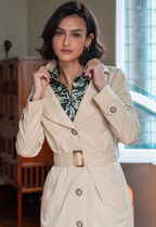 Naomi Beige Trench Coat