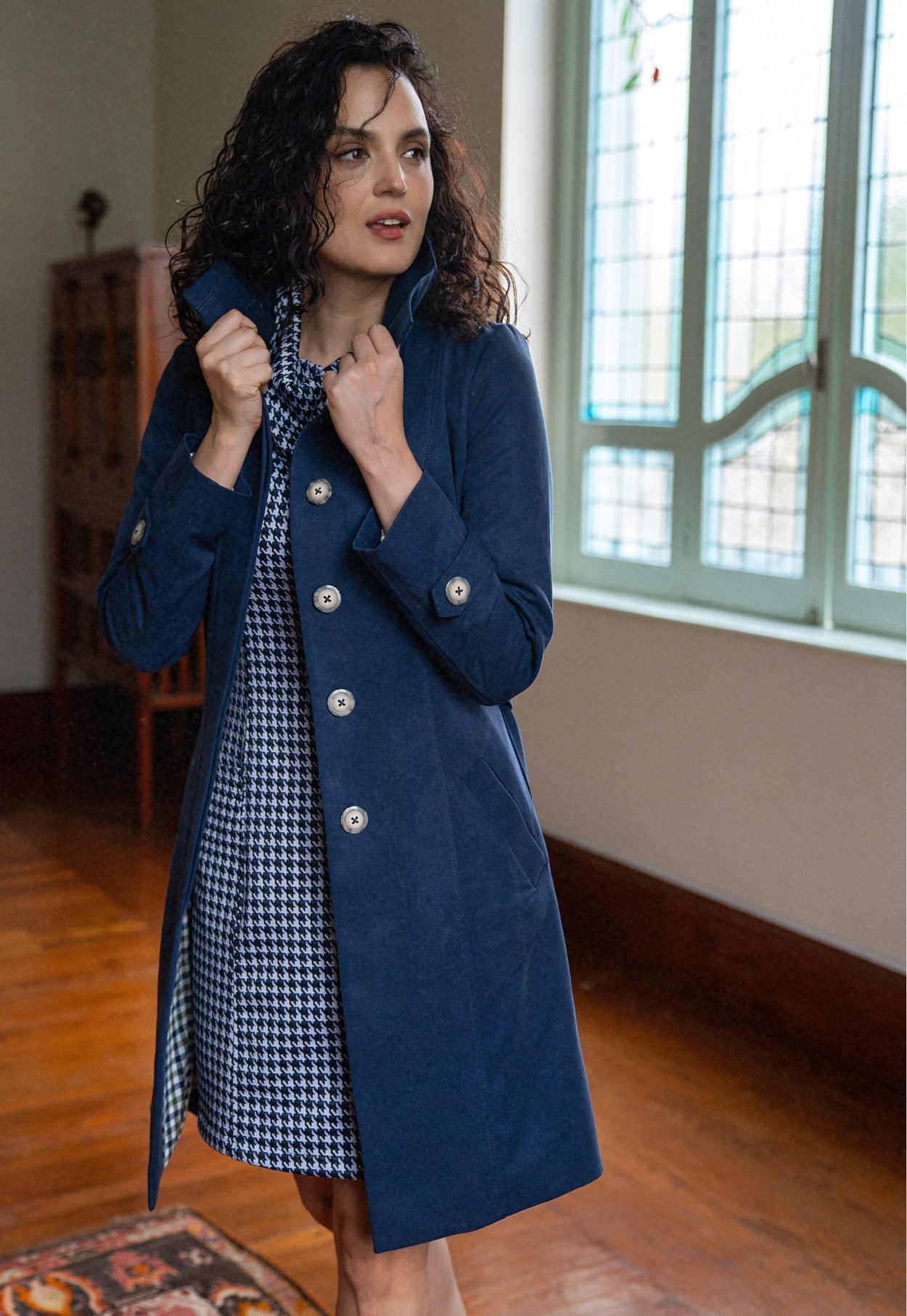 Santos Blue Trench Coat