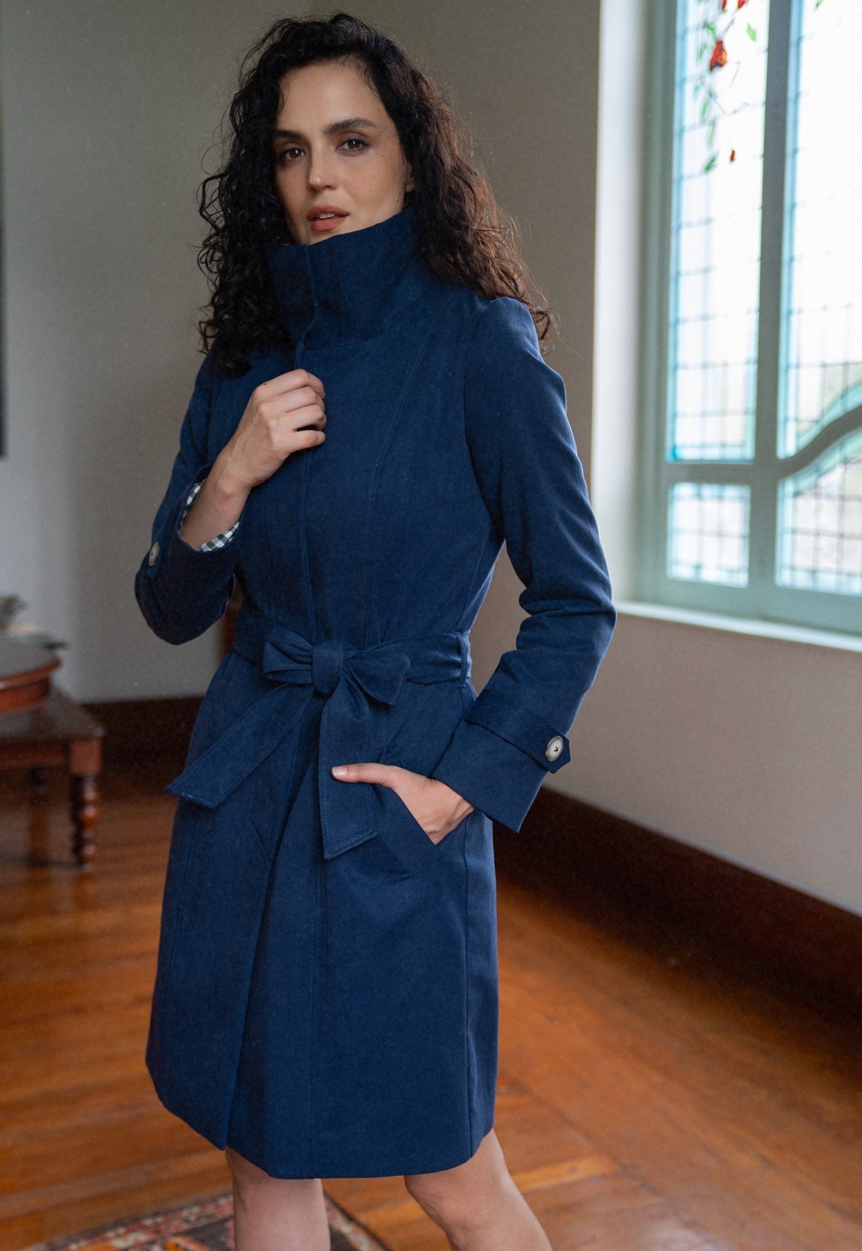 Santos Blue Trench Coat