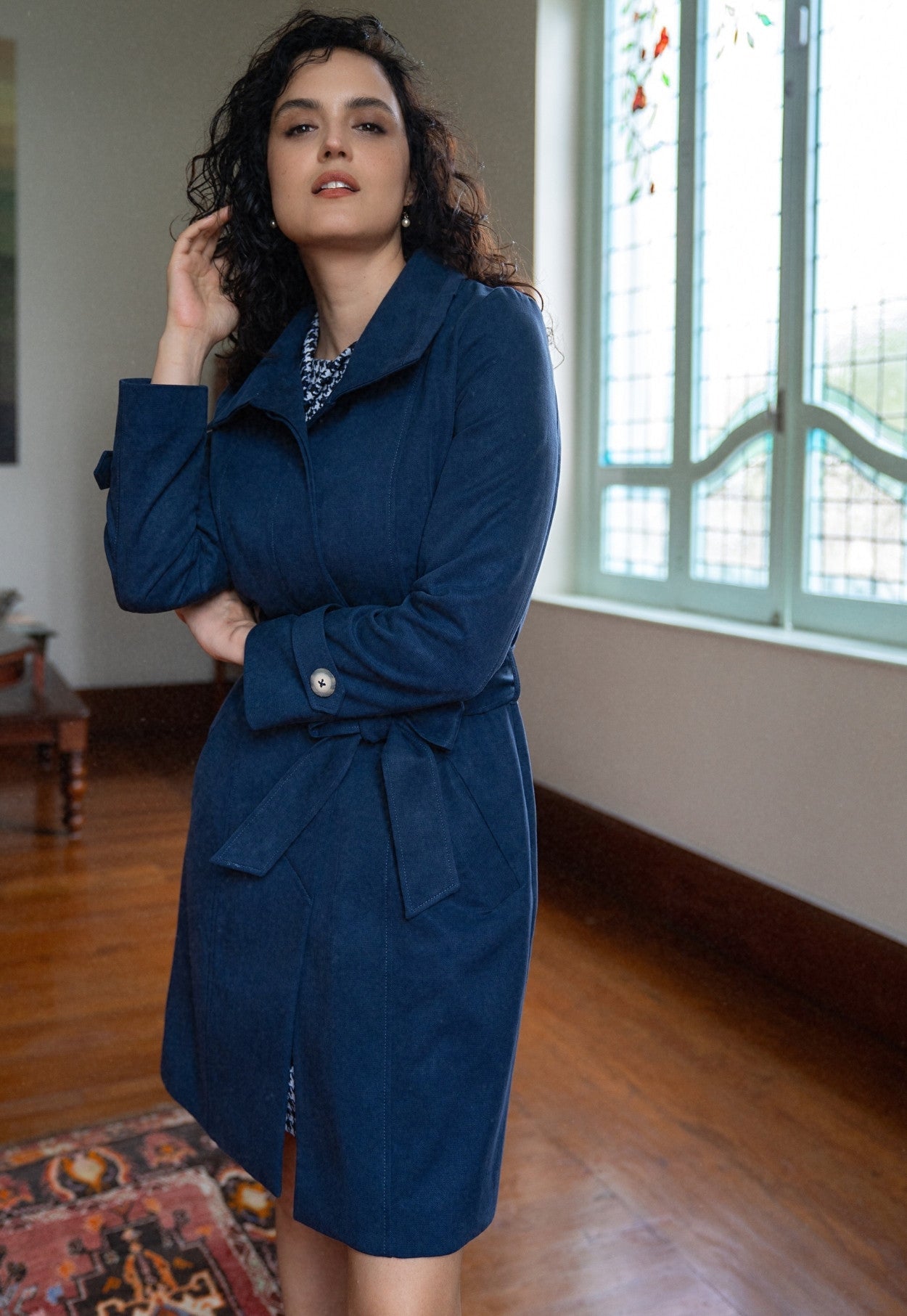 Santos Blue Trench Coat