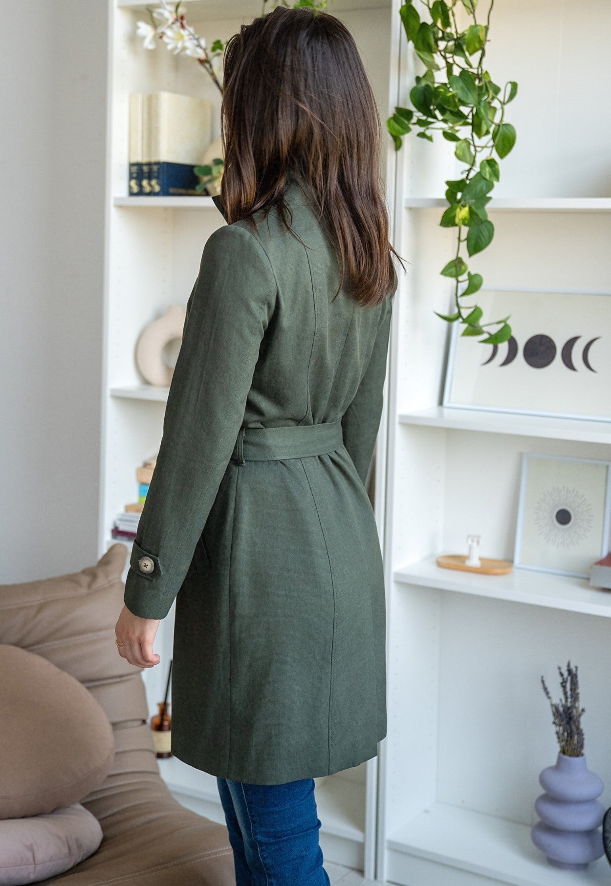 Santos Green Trench Coat