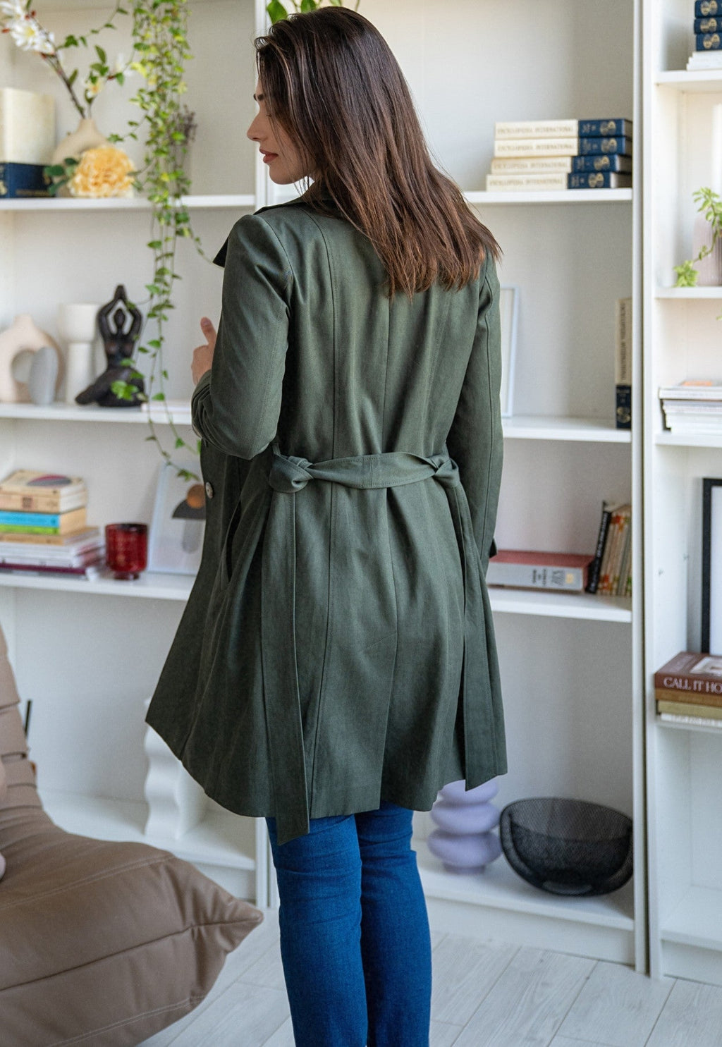 Santos Green Trench Coat