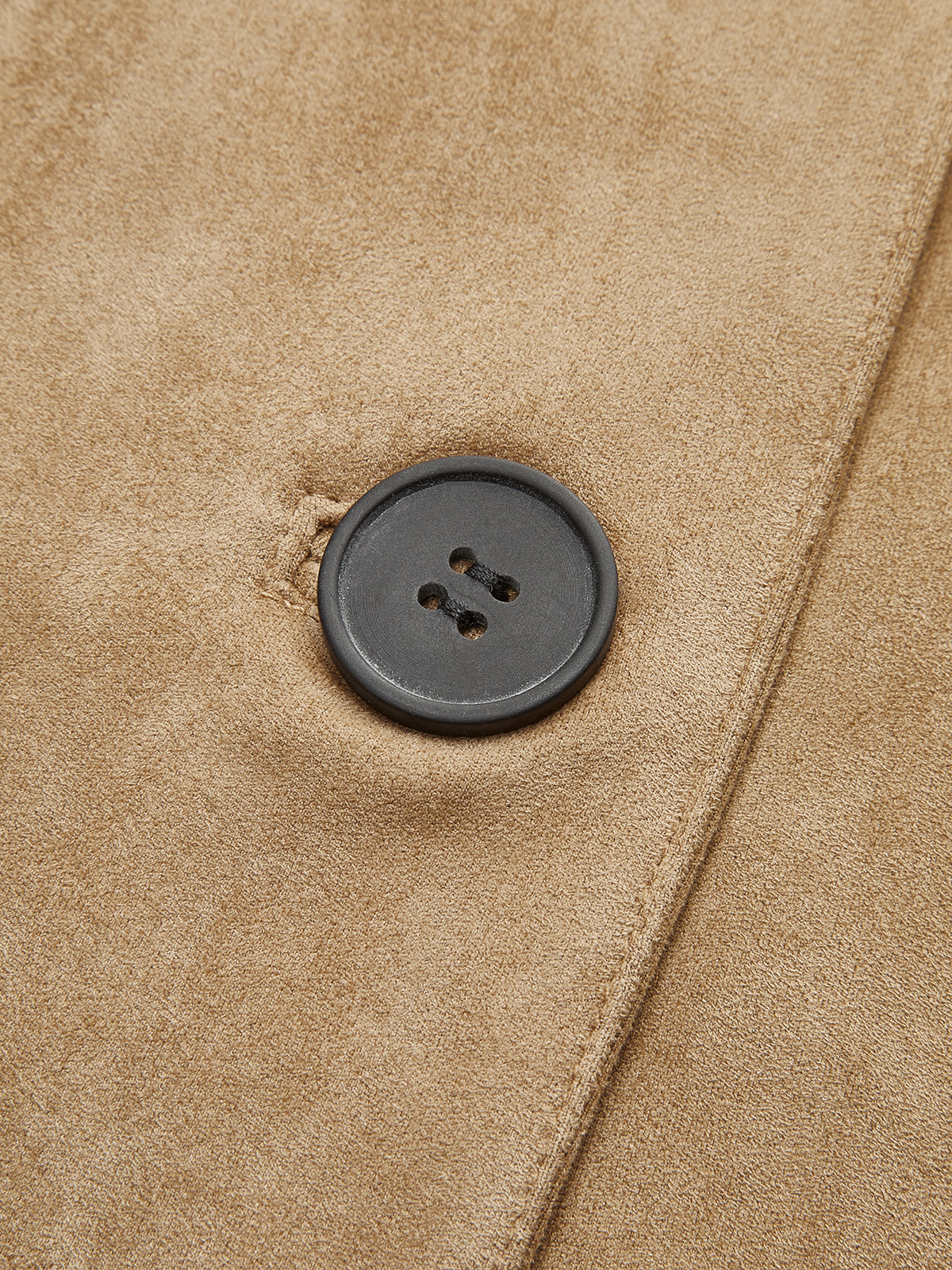 Suede Effect Soft Button Lapel Jacket