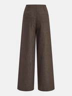 Buttoned Twill Retro Pants
