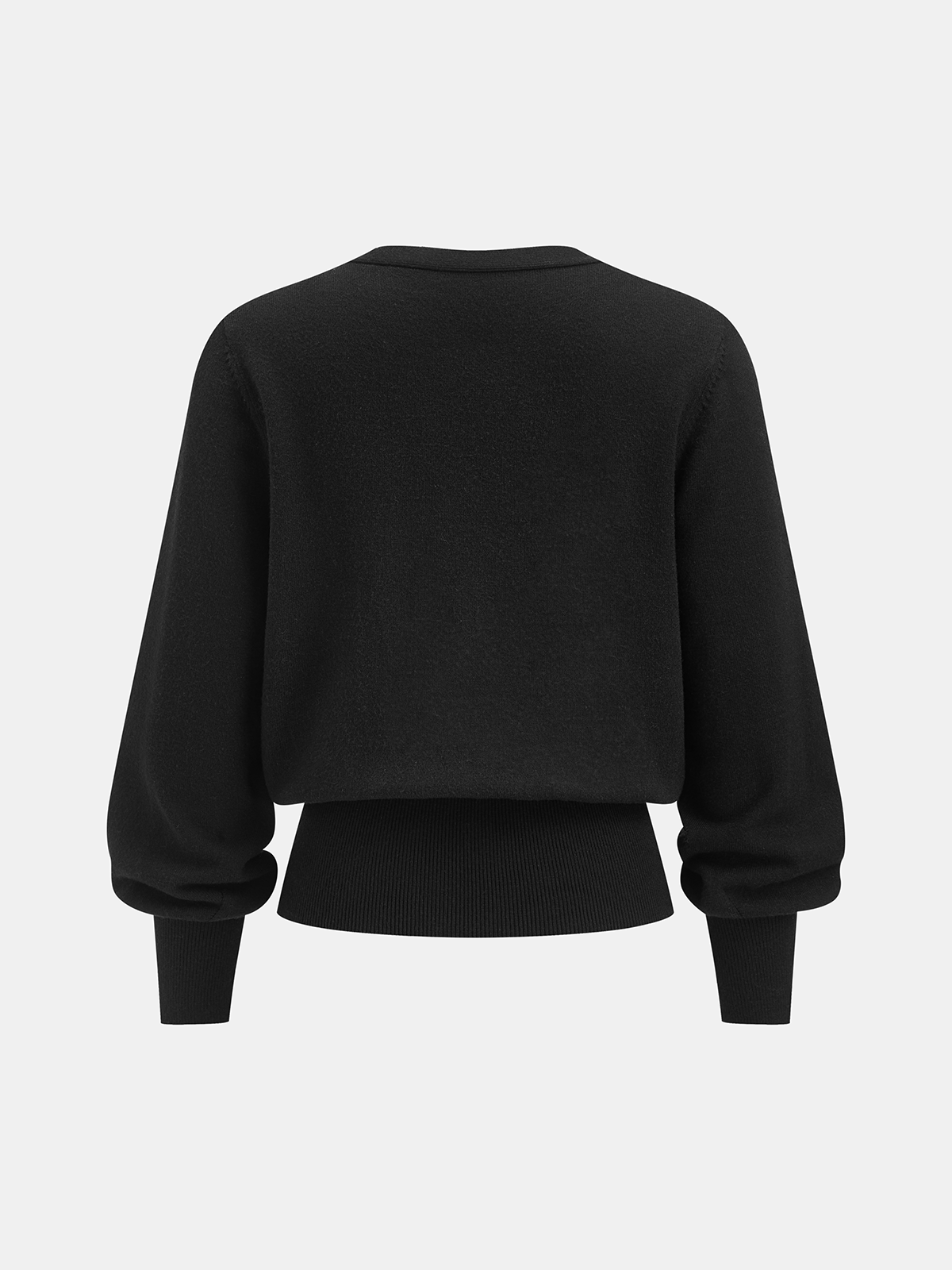 Lace-Trimmed Wrap V-Neck Knit Top