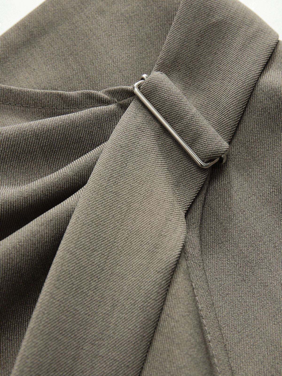 Mid-Waist Wrap-Front Wide-Leg Pants